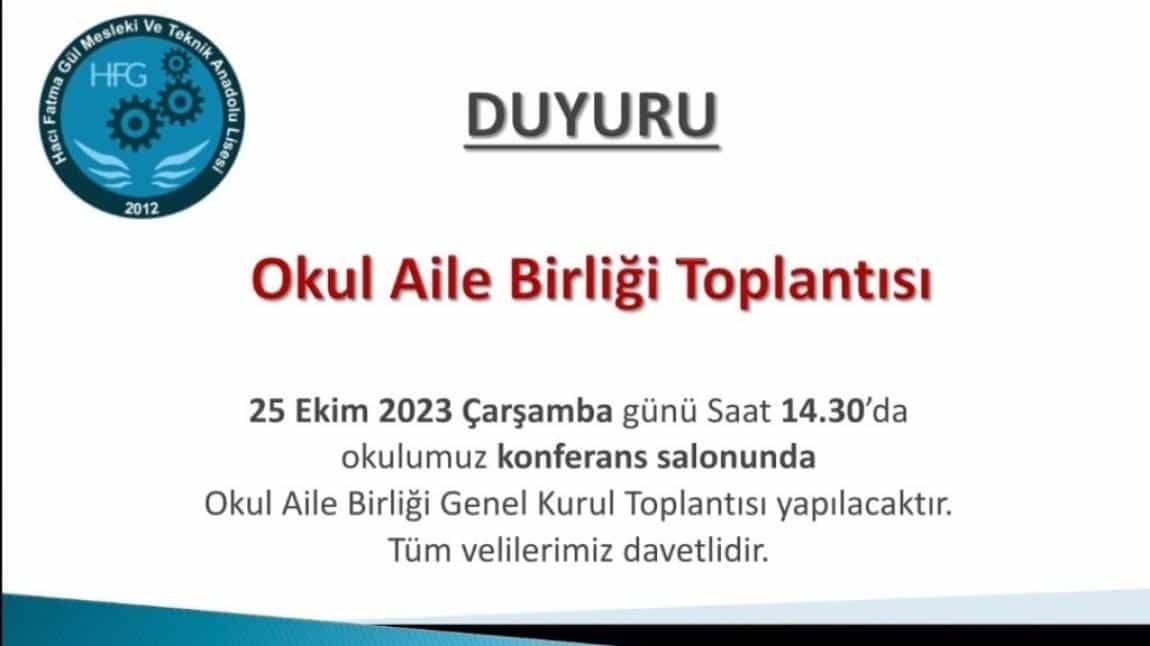 Okul Aile Birliği Toplantısı